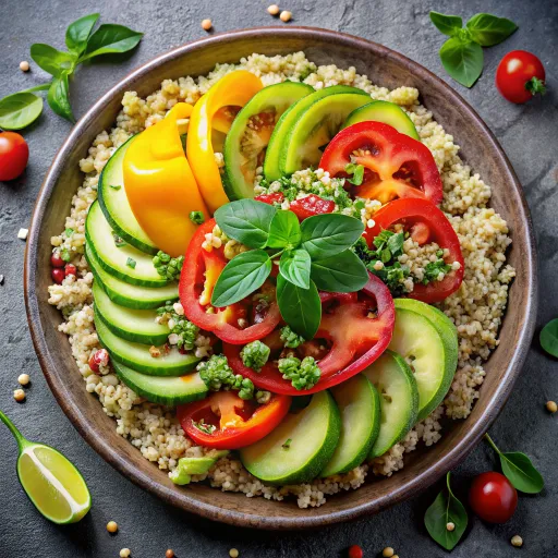 Renkli Kinoa ve Avokado Salatası